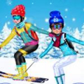 Frozen Princesses Go Skiing